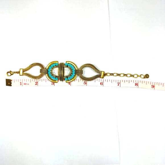 Stella & Dot Vintage Gold Semi-Precious Totem Bracelet NIB - Picture 7 of 12